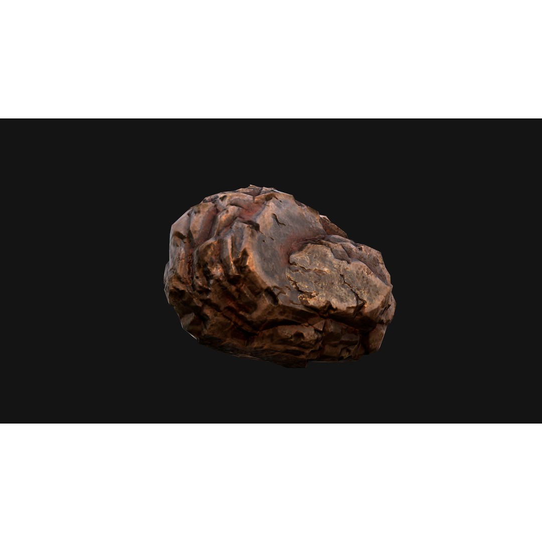 Iron Ore 3D Model – Low Poly Game Asset with PBR Textures - View 41