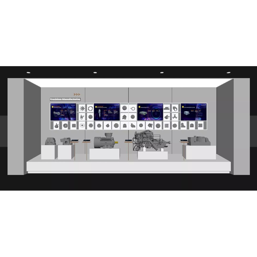 Indoor Exhibition Hall 3D Model – Modern Minimalist Design, FBX/OBJ