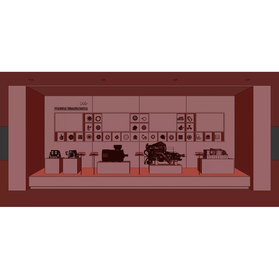 Indoor Exhibition Hall 3D Model – Modern Minimalist Design, FBX/OBJ - View 6