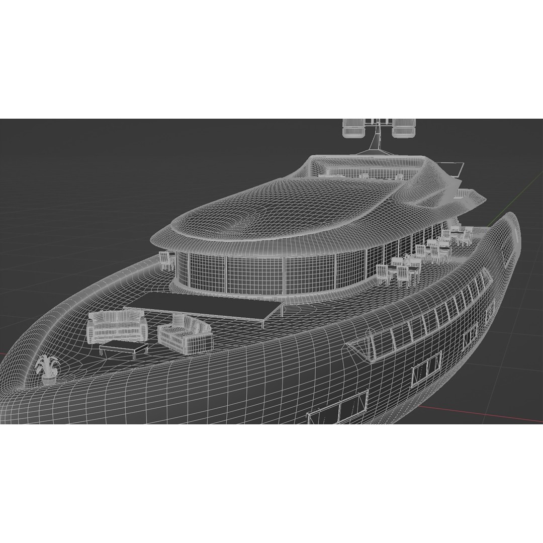 Solar Powered Yacht 3D Model – High Poly PBR Asset, FBX - View 12