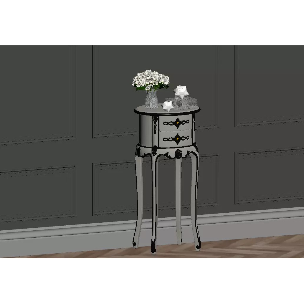 French Light Luxury Furniture - Game-Ready 3D Model - View 5