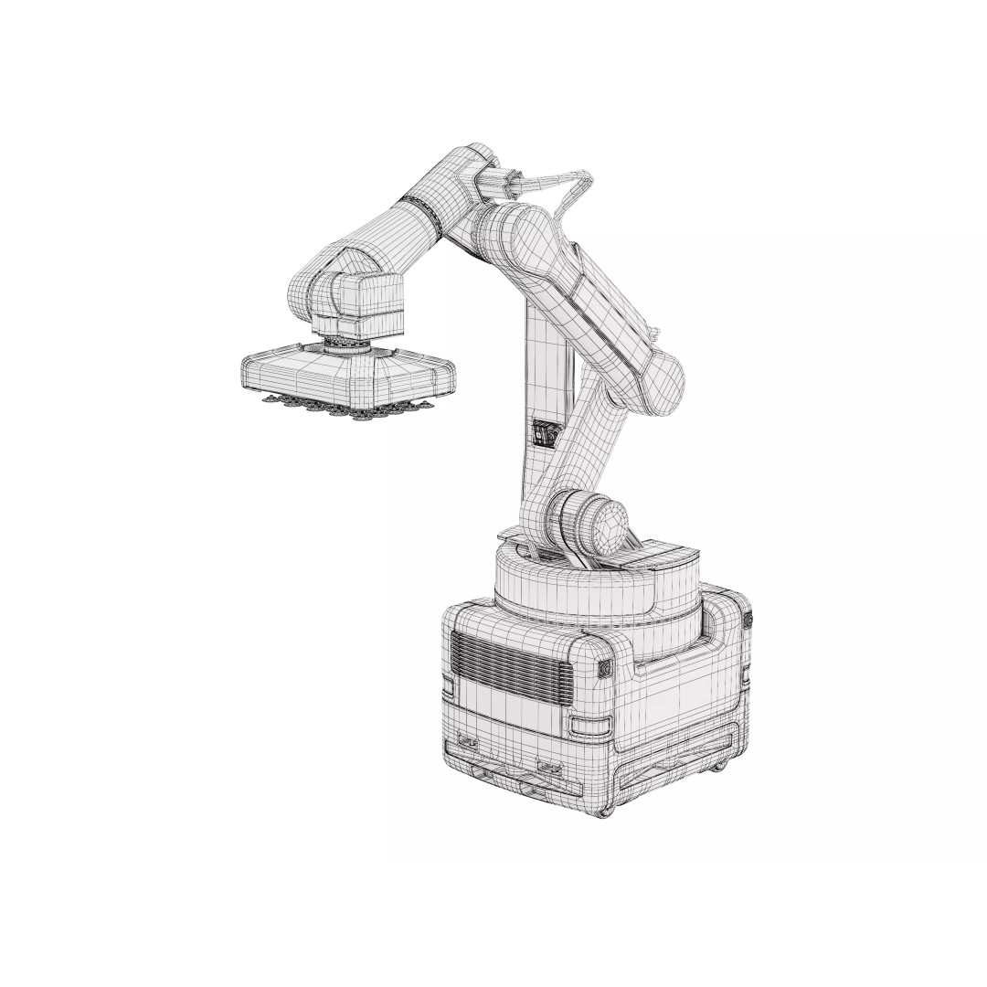 Industrial Warehouse Robot 3D Model – High-Quality Palletizing Arm, FBX, OBJ - View 12