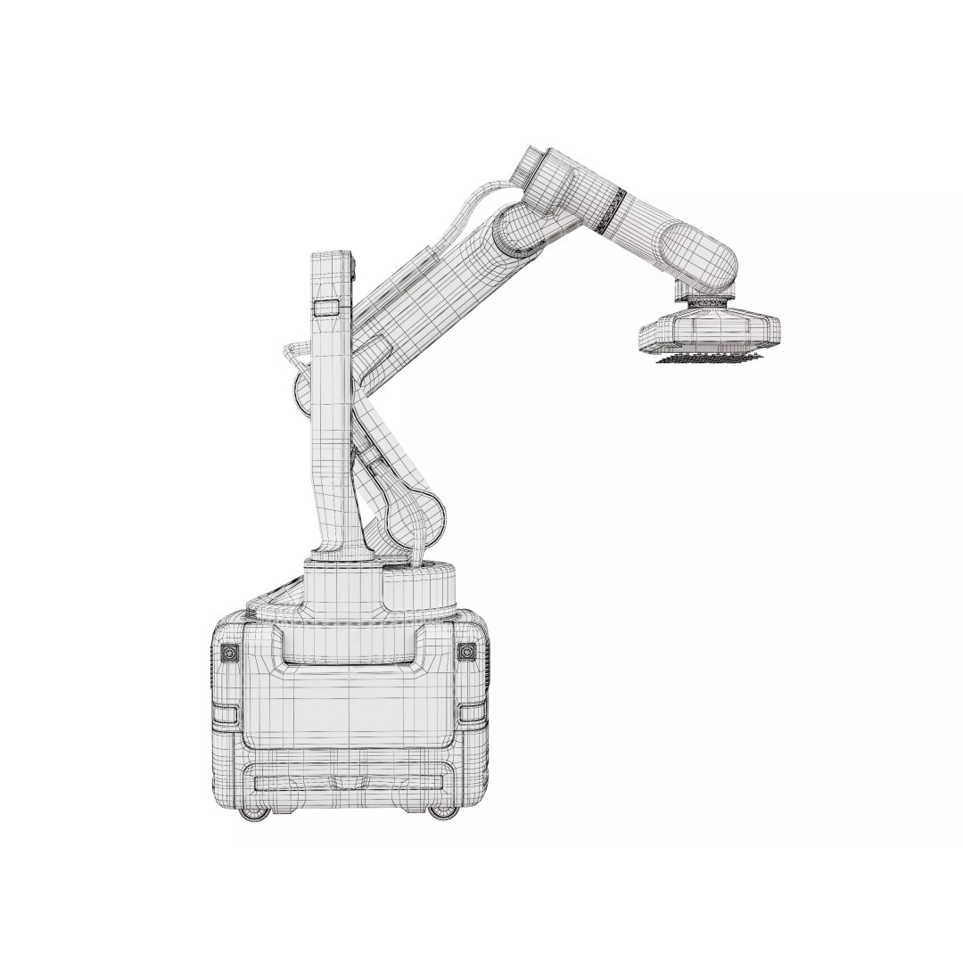 Industrial Warehouse Robot 3D Model – High-Quality Palletizing Arm, FBX, OBJ - View 14