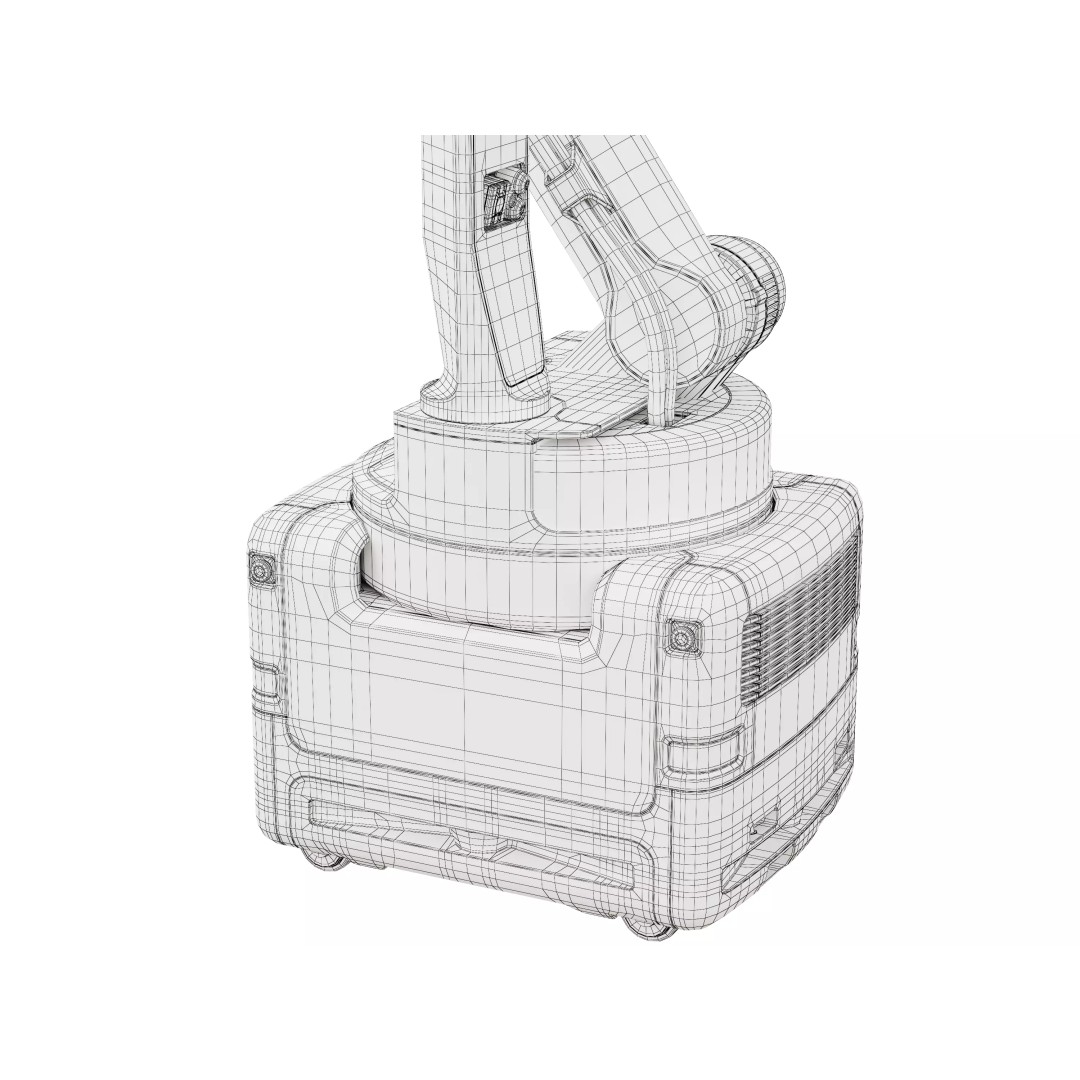 Industrial Warehouse Robot 3D Model – High-Quality Palletizing Arm, FBX, OBJ - View 16