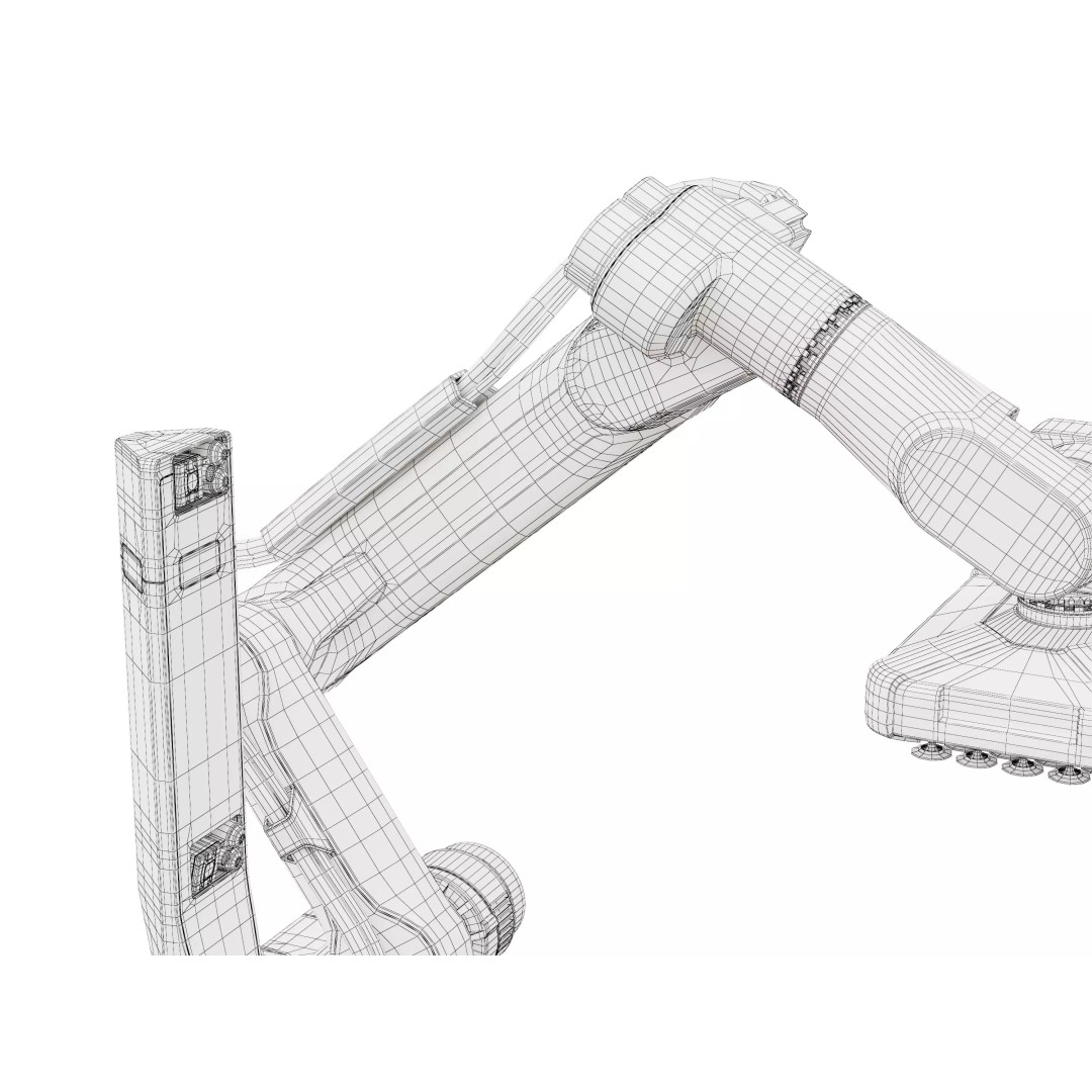 Industrial Warehouse Robot 3D Model – High-Quality Palletizing Arm, FBX, OBJ - View 17