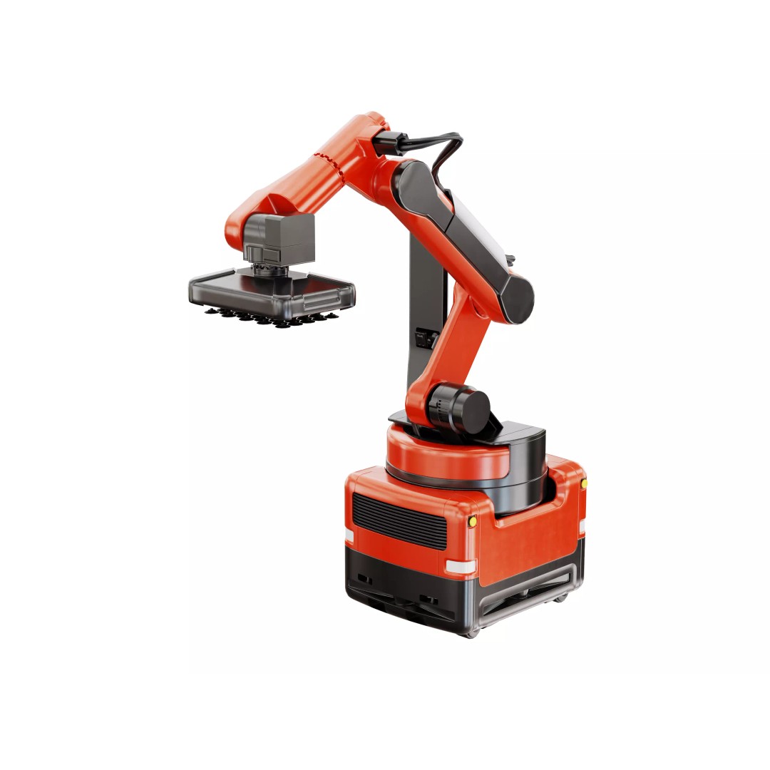Industrial Warehouse Robot 3D Model – High-Quality Palletizing Arm, FBX, OBJ - View 4