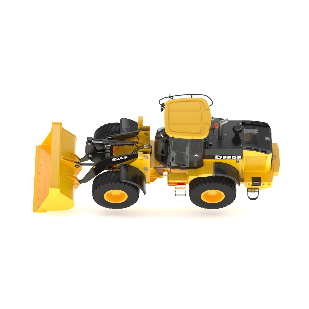 John Deere 624K Wheel Loader 3D Model – High Poly PBR Asset, FBX, OBJ - View 11