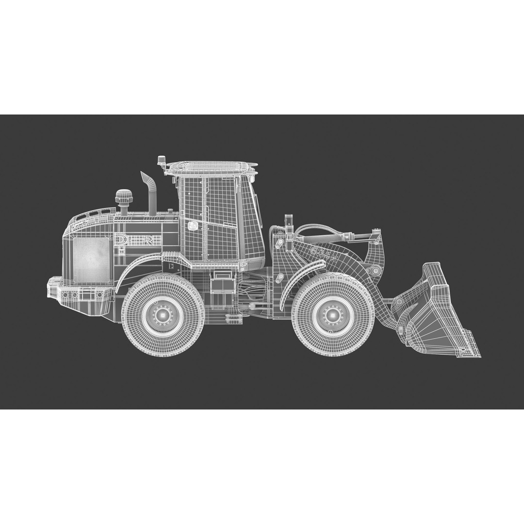 John Deere 624K Wheel Loader 3D Model – High Poly PBR Asset, FBX, OBJ - View 29