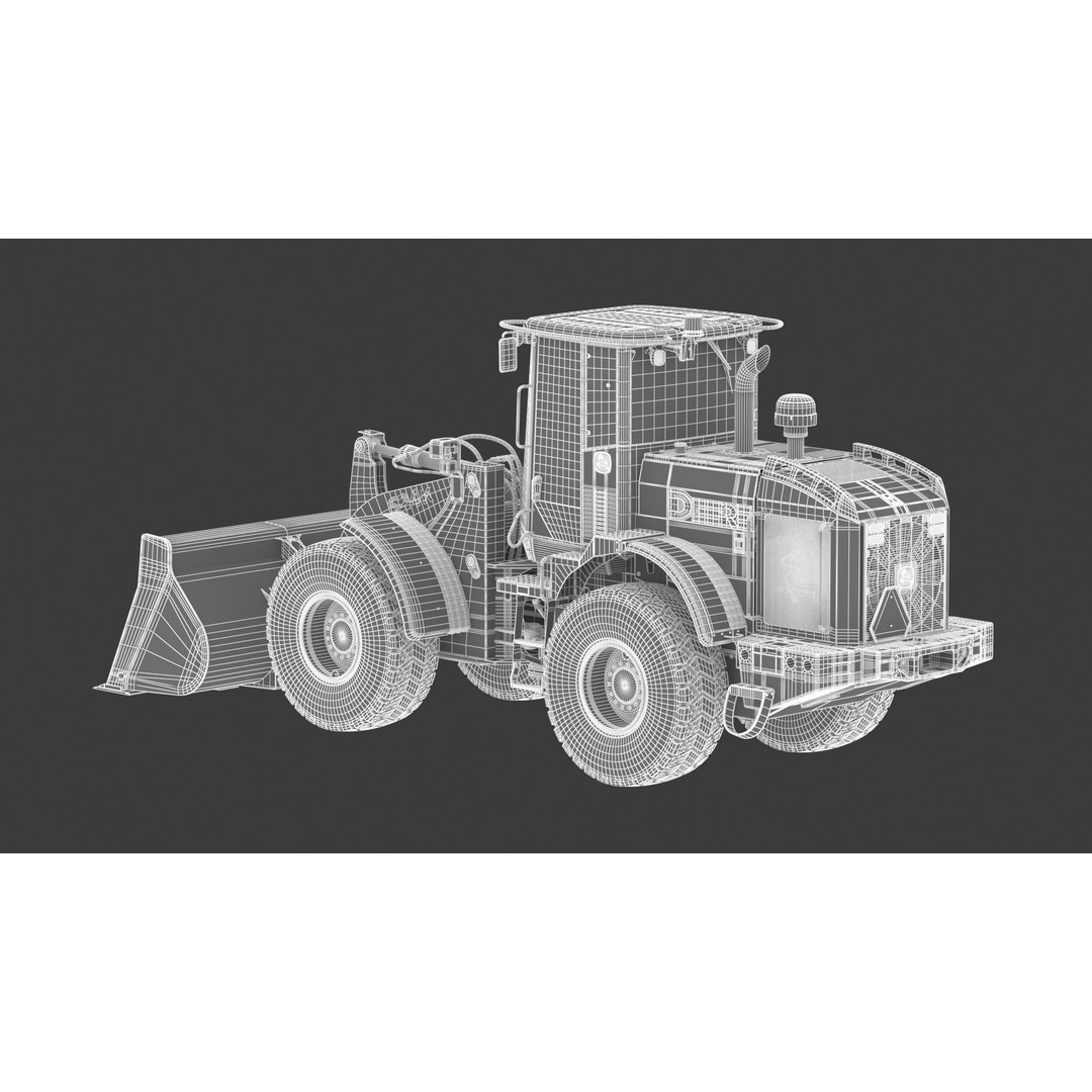 John Deere 624K Wheel Loader 3D Model – High Poly PBR Asset, FBX, OBJ - View 32