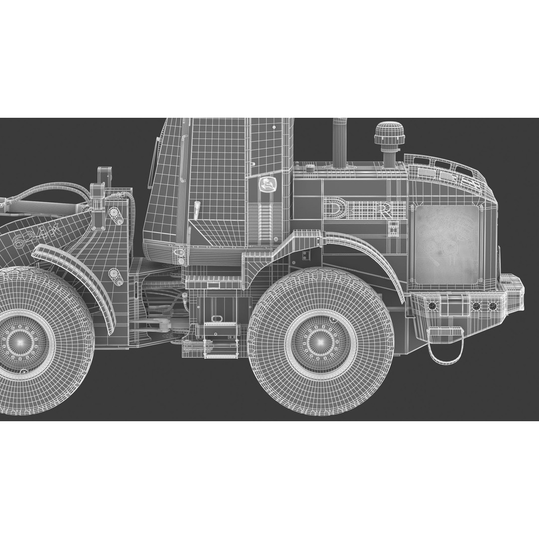 John Deere 624K Wheel Loader 3D Model – High Poly PBR Asset, FBX, OBJ - View 35