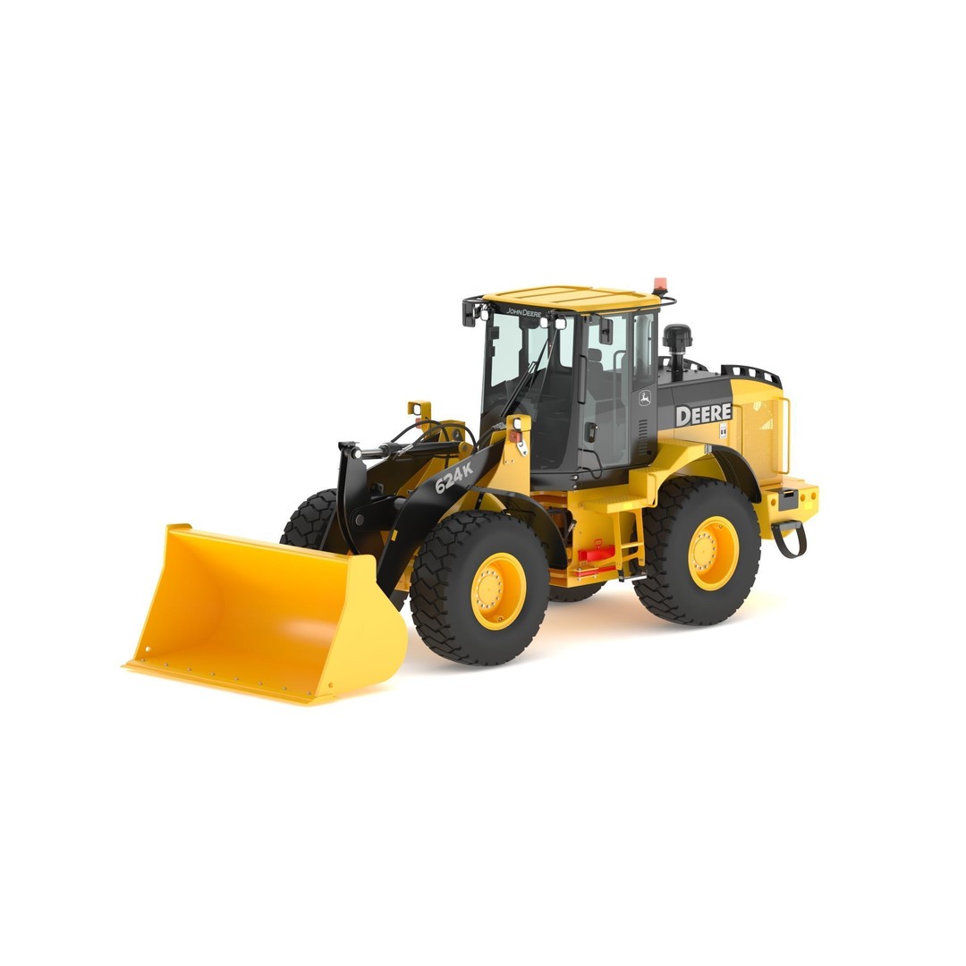 John Deere 624K Wheel Loader 3D Model – High Poly PBR Asset, FBX, OBJ - View 4