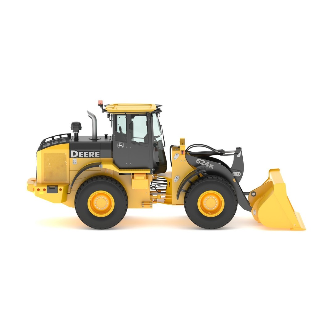 John Deere 624K Wheel Loader 3D Model – High Poly PBR Asset, FBX, OBJ - View 7