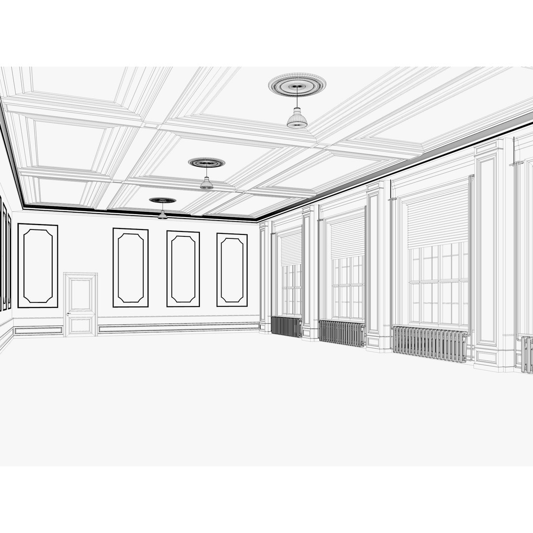 Loft Interior 3D Model – Industrial Office Scene, Cinema4D - View 12