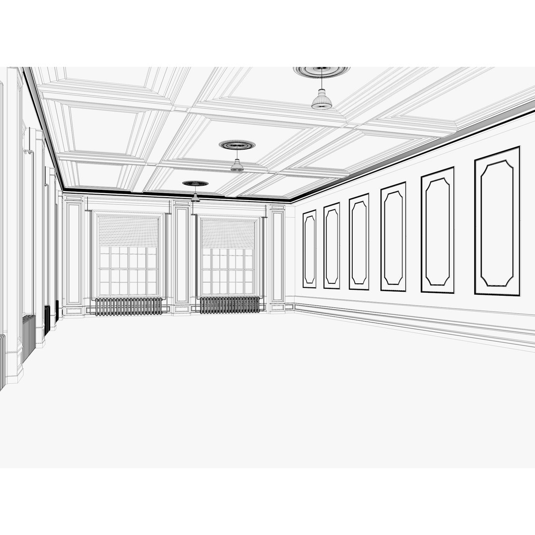 Loft Interior 3D Model – Industrial Office Scene, Cinema4D - View 15