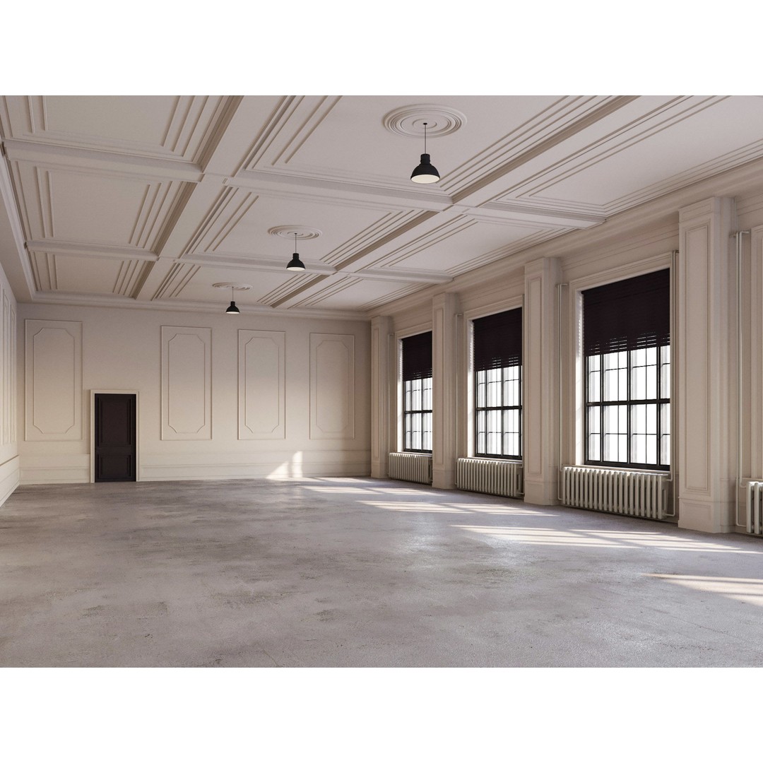 Loft Interior 3D Model – Industrial Office Scene, Cinema4D - View 6
