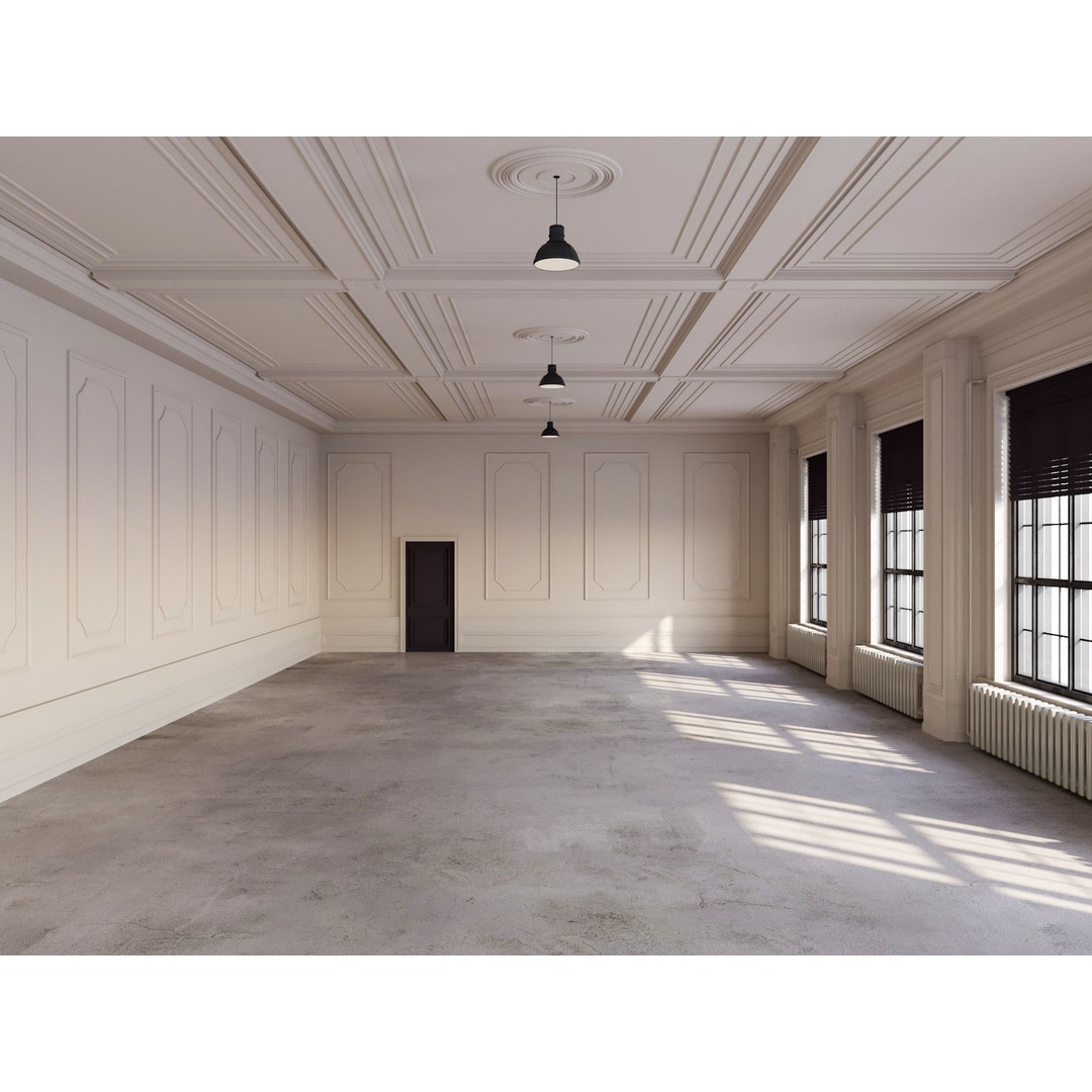 Loft Interior 3D Model – Industrial Office Scene, Cinema4D - View 7