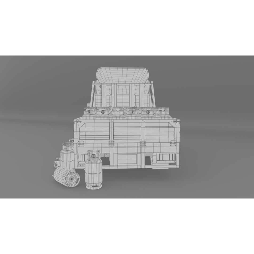 ISUZU NLR130 Gas Tank 3D Model – Low Poly Vehicle Asset, FBX, OBJ - View 21
