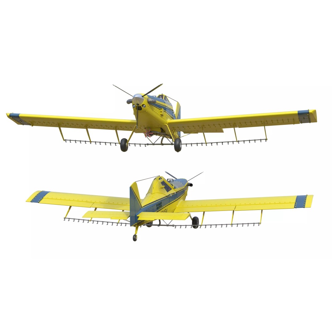 AT 502B Air Tractor 3D Model – Low Poly PBR Game Asset, FBX, Blender - View 10