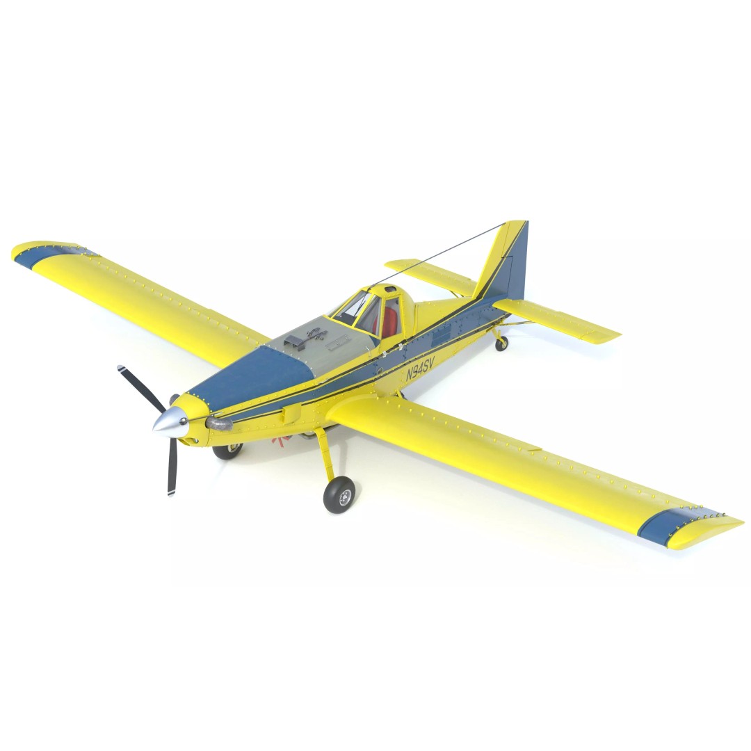 AT 502B Air Tractor 3D Model – Low Poly PBR Game Asset, FBX, Blender - View 2