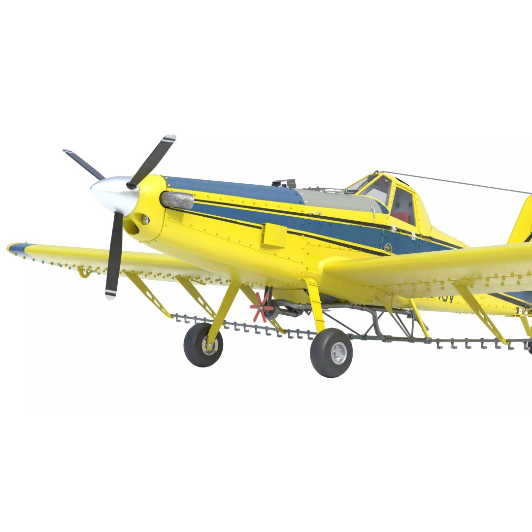 AT 502B Air Tractor 3D Model – Low Poly PBR Game Asset, FBX, Blender - View 28