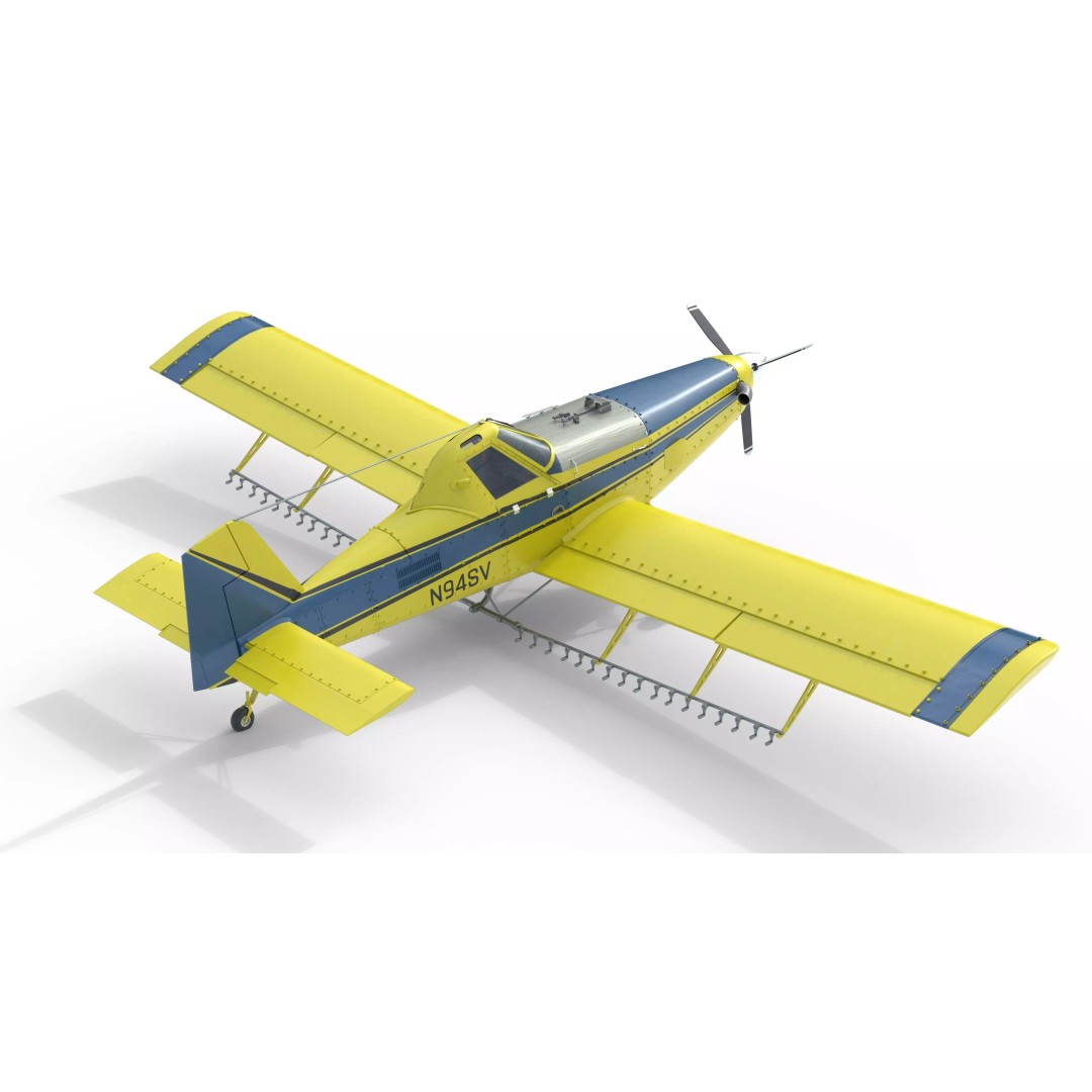 AT 502B Air Tractor 3D Model – Low Poly PBR Game Asset, FBX, Blender - View 3