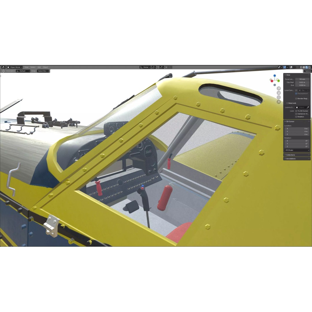 AT 502B Air Tractor 3D Model – Low Poly PBR Game Asset, FBX, Blender - View 31