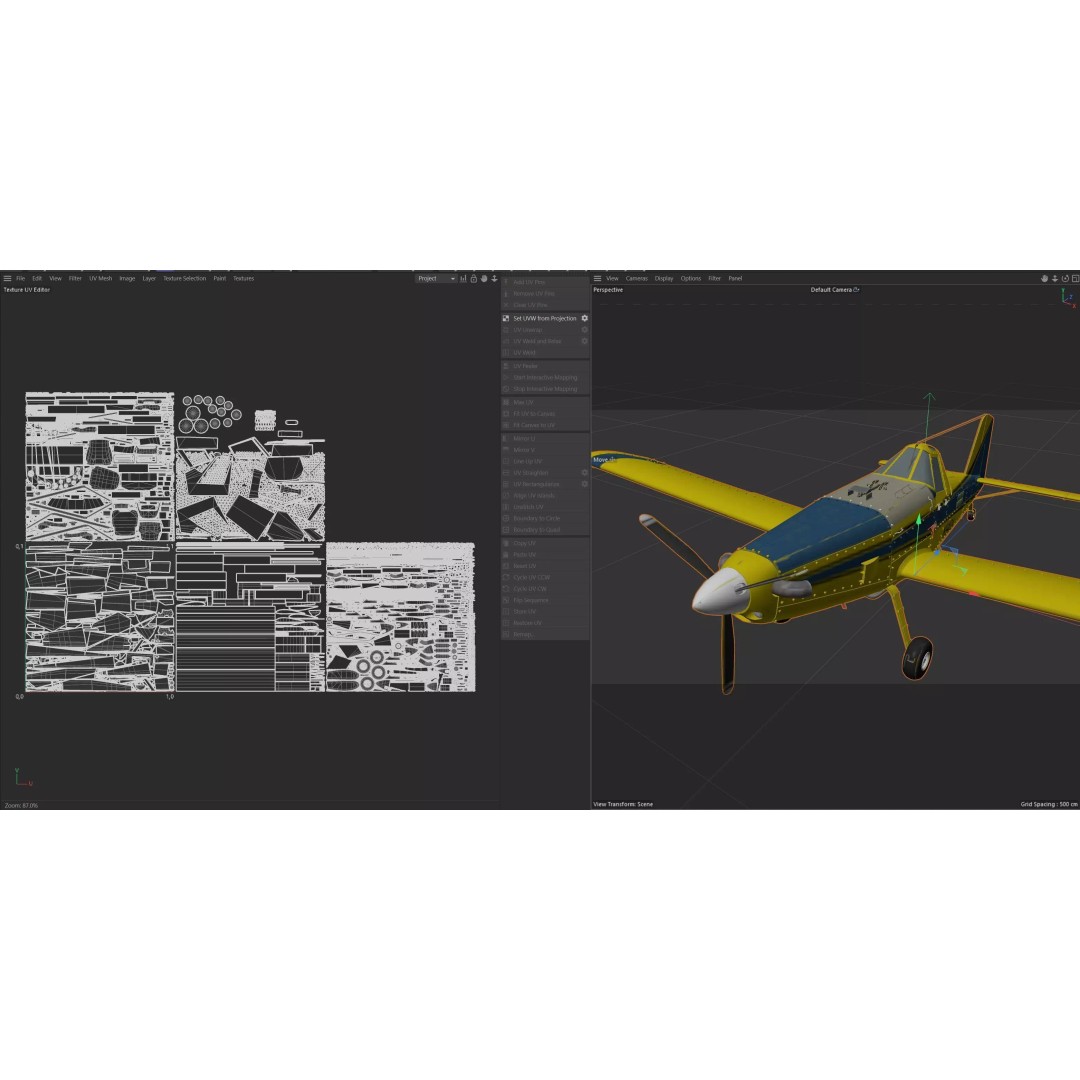 AT 502B Air Tractor 3D Model – Low Poly PBR Game Asset, FBX, Blender - View 34