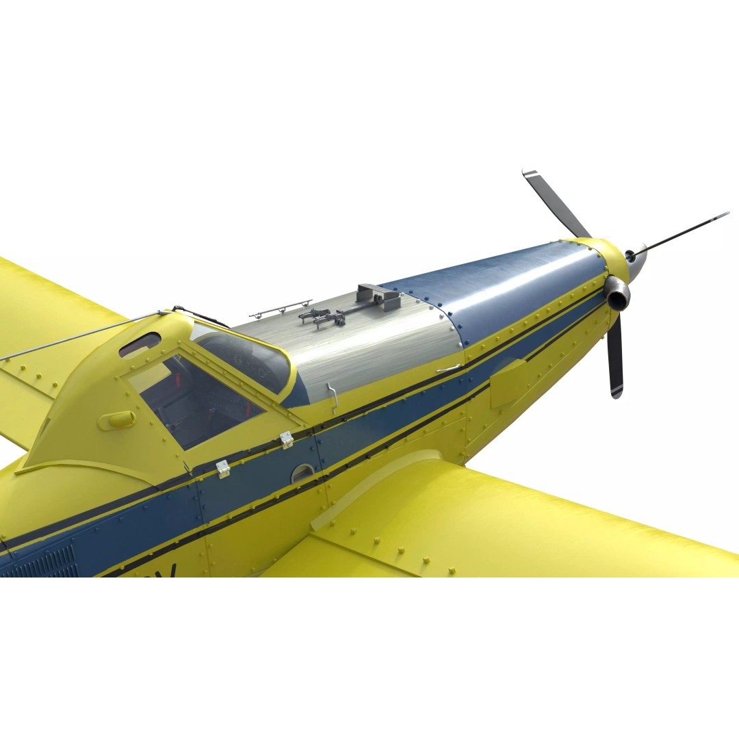 AT 502B Air Tractor 3D Model – Low Poly PBR Game Asset, FBX, Blender - View 4