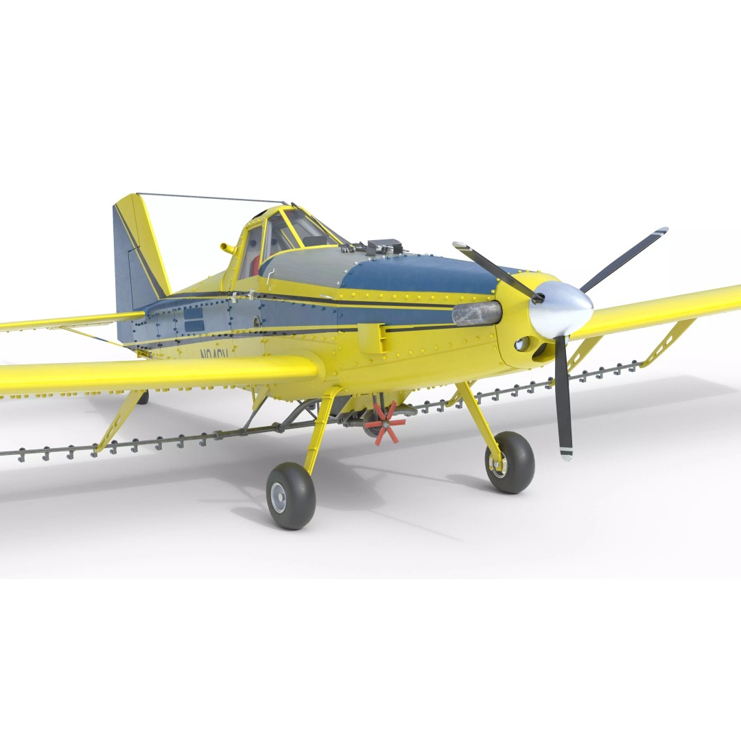 AT 502B Air Tractor 3D Model – Low Poly PBR Game Asset, FBX, Blender - View 5