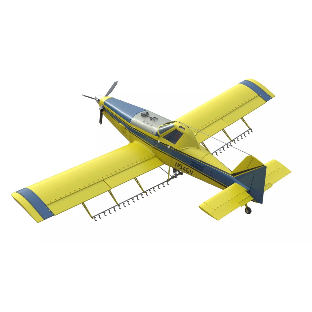 AT 502B Air Tractor 3D Model – Low Poly PBR Game Asset, FBX, Blender - View 9