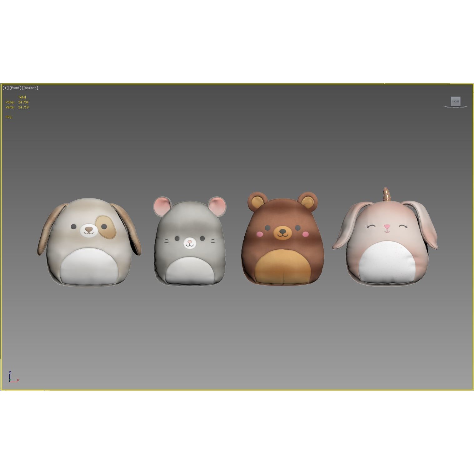 Plush Toys - Game-Ready 3D Model - View 7