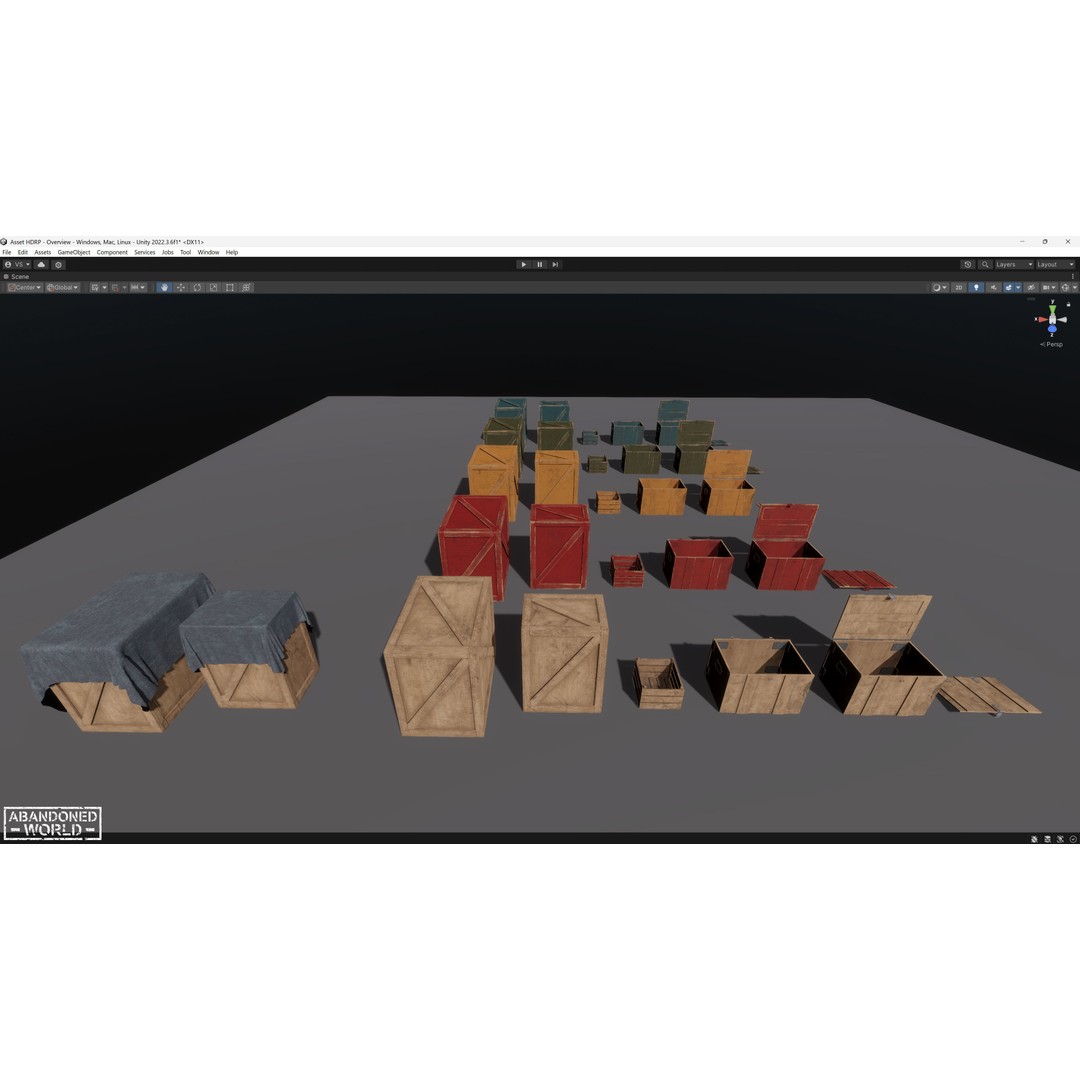 Wood Box Set 3D Model – Low Poly Game Ready Asset for Unity & Unreal - View 20