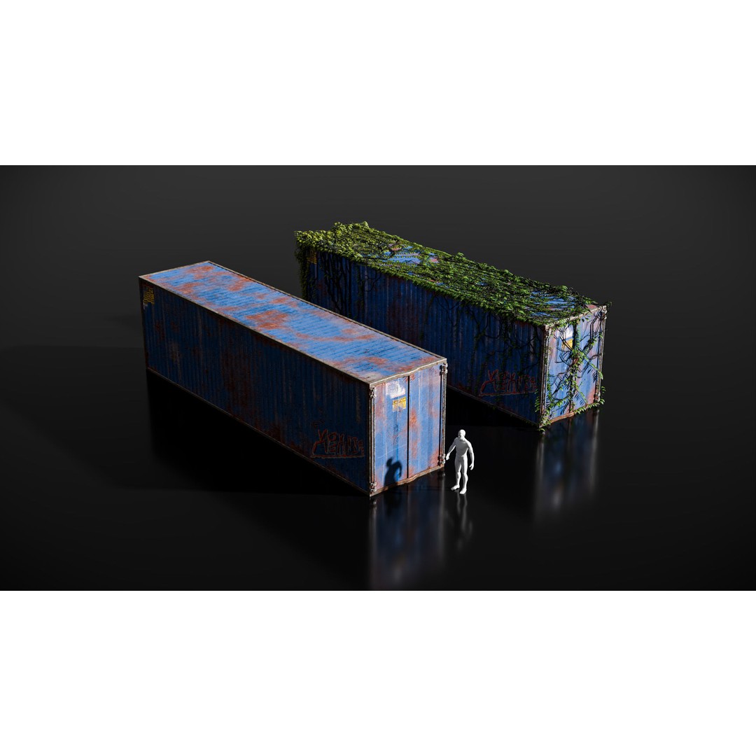 Post-Apocalyptic Industrial Kit 3D Model – High Detail PBR Assets, Blender - View 3