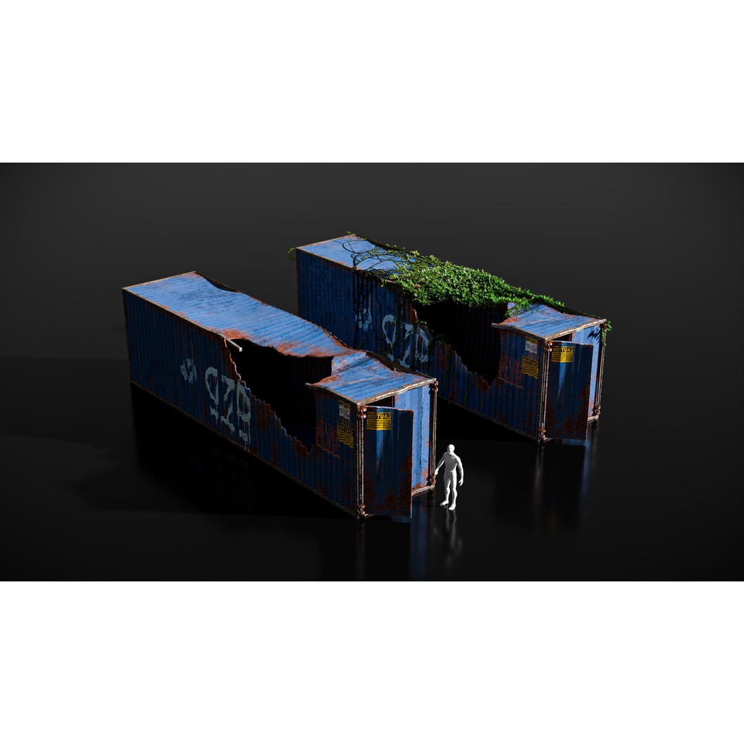 Post-Apocalyptic Industrial Kit 3D Model – High Detail PBR Assets, Blender - View 4