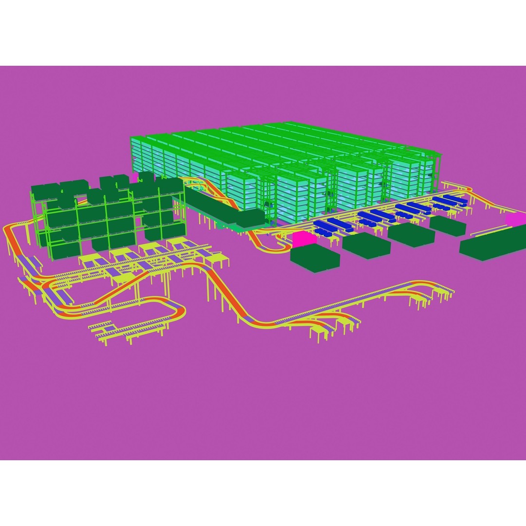 Conveyor Belt 3D Model – Industrial Shipping System, FBX & OBJ