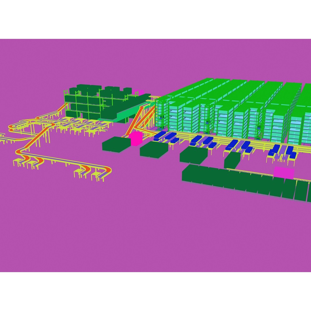 Conveyor Belt 3D Model – Industrial Shipping System, FBX & OBJ - View 11