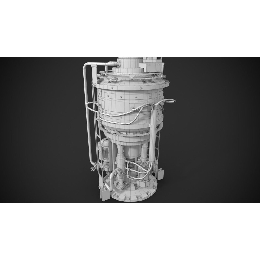 Rusted Machinery Device 3D Model – High Poly PBR Asset, FBX