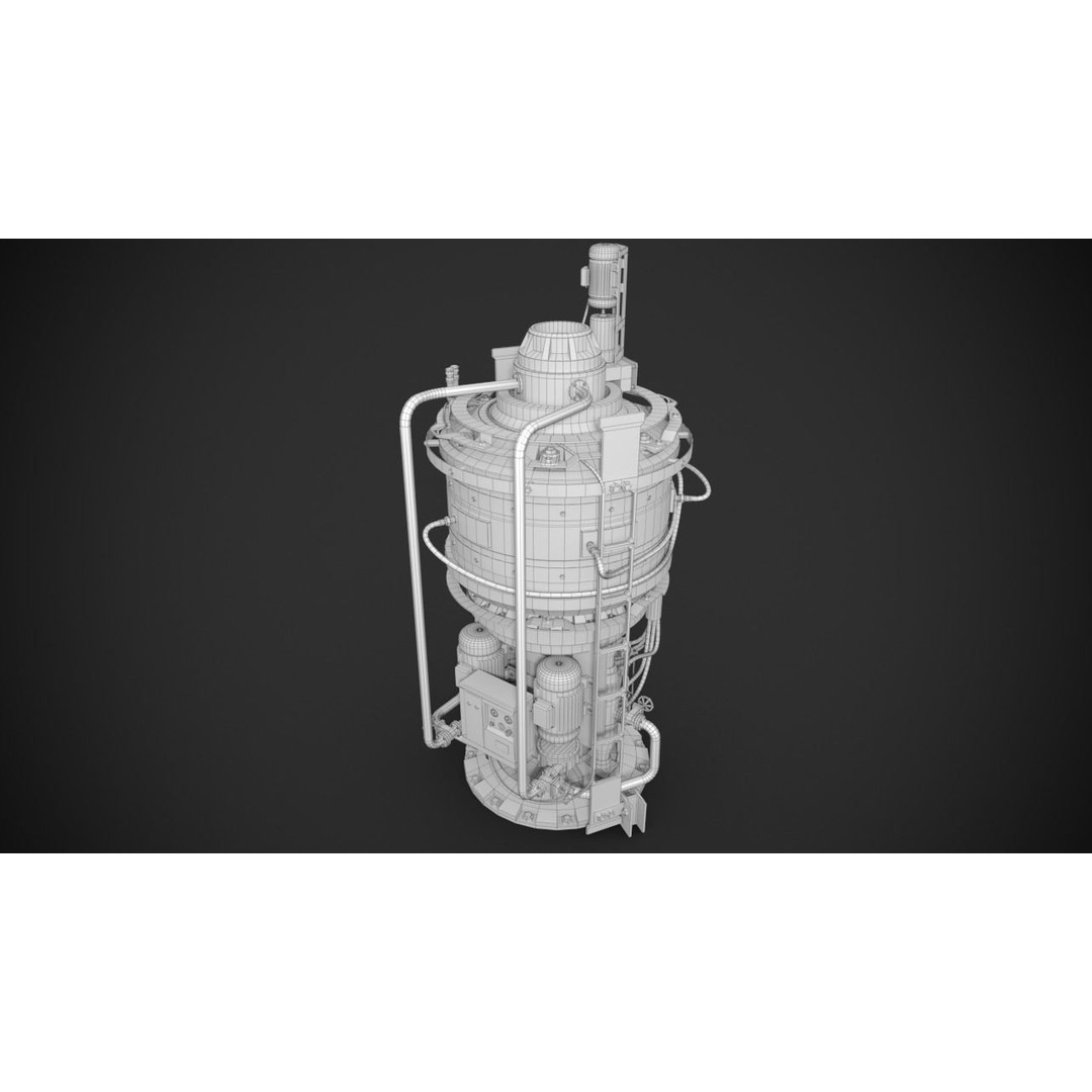 Rusted Machinery Device 3D Model – High Poly PBR Asset, FBX - View 13