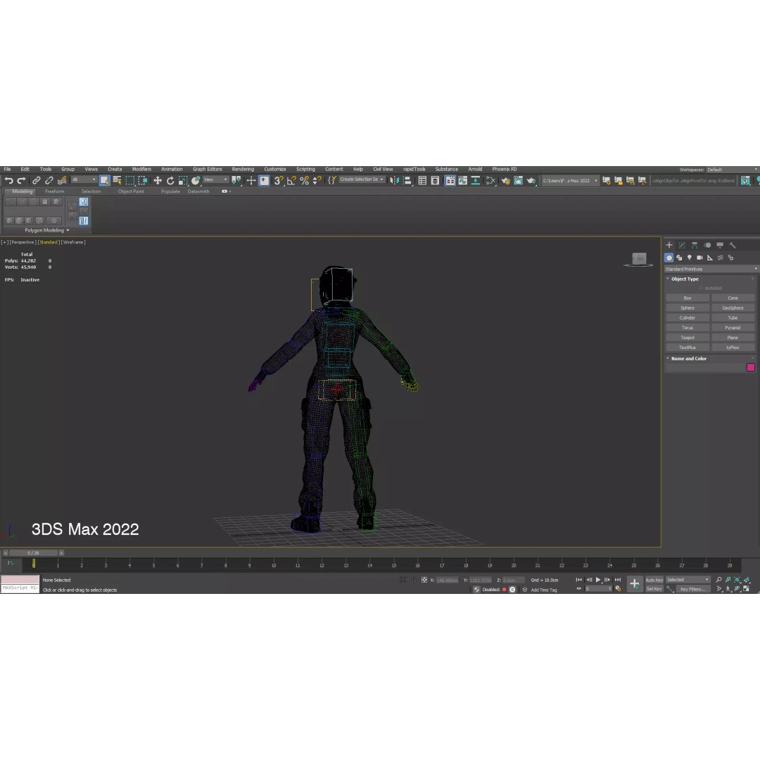 Female Welder Suit 3D Model – Low Poly Rigged Asset, FBX, PBR - View 23