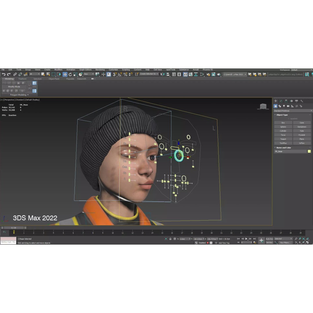 Female Welder Suit 3D Model – Low Poly Rigged Asset, FBX, PBR - View 24