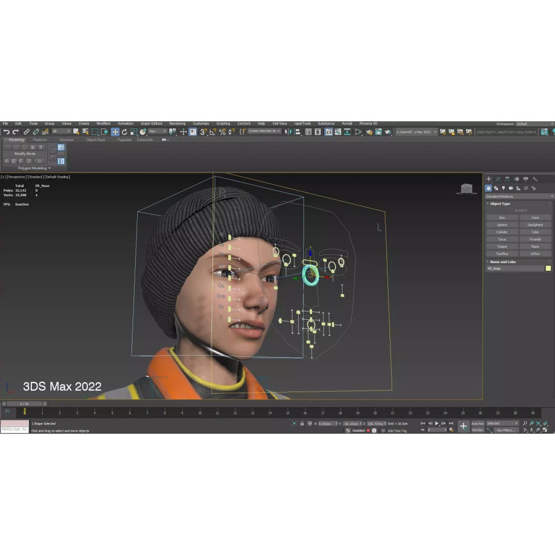 Female Welder Suit 3D Model – Low Poly Rigged Asset, FBX, PBR - View 25