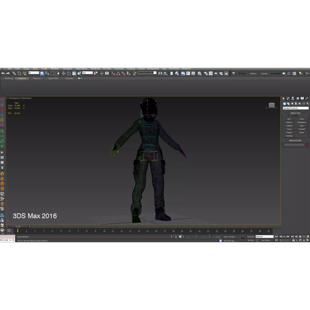 Female Welder Suit 3D Model – Low Poly Rigged Asset, FBX, PBR - View 28