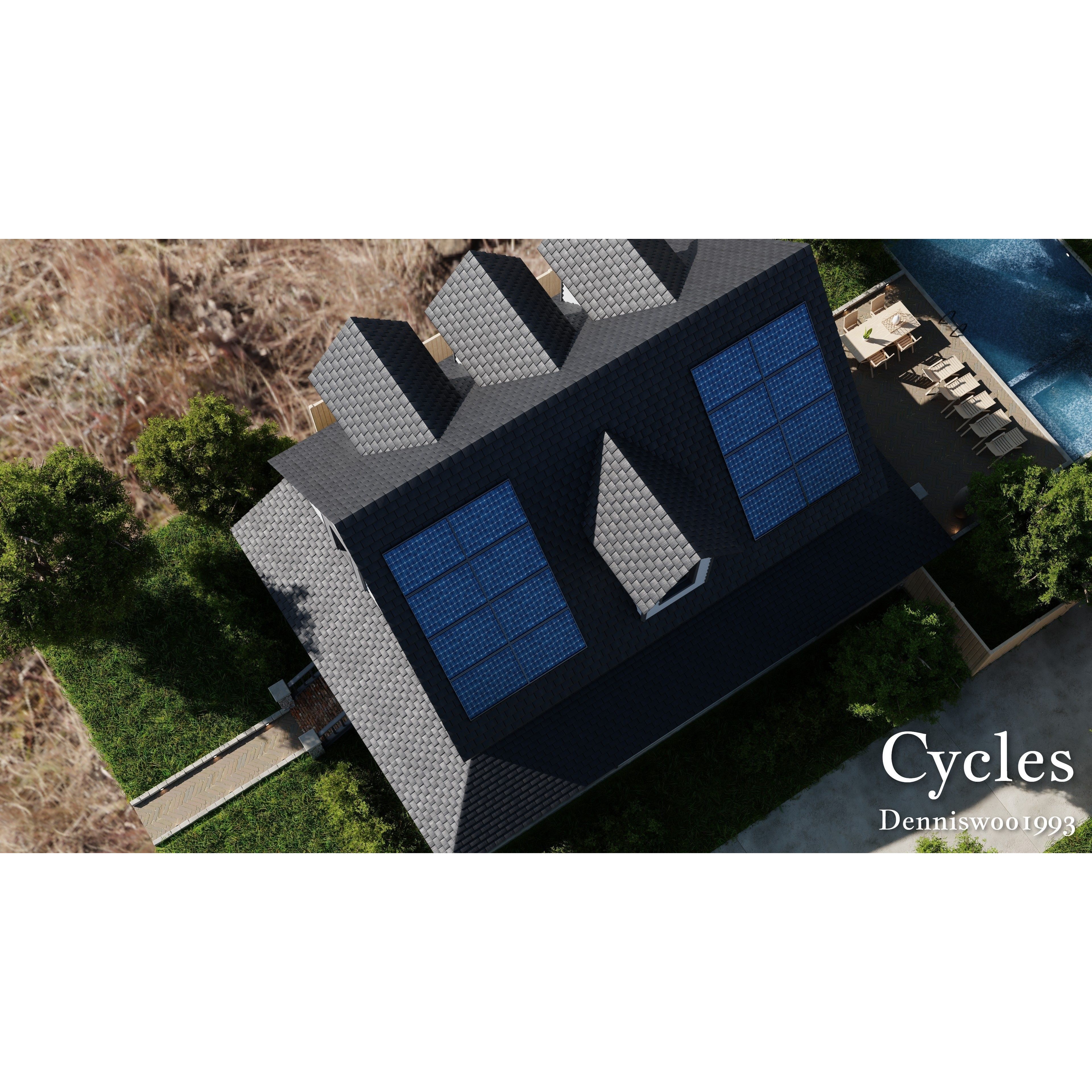 Modular Classic American House - Low-Poly Game-Ready 3D Model - View 10
