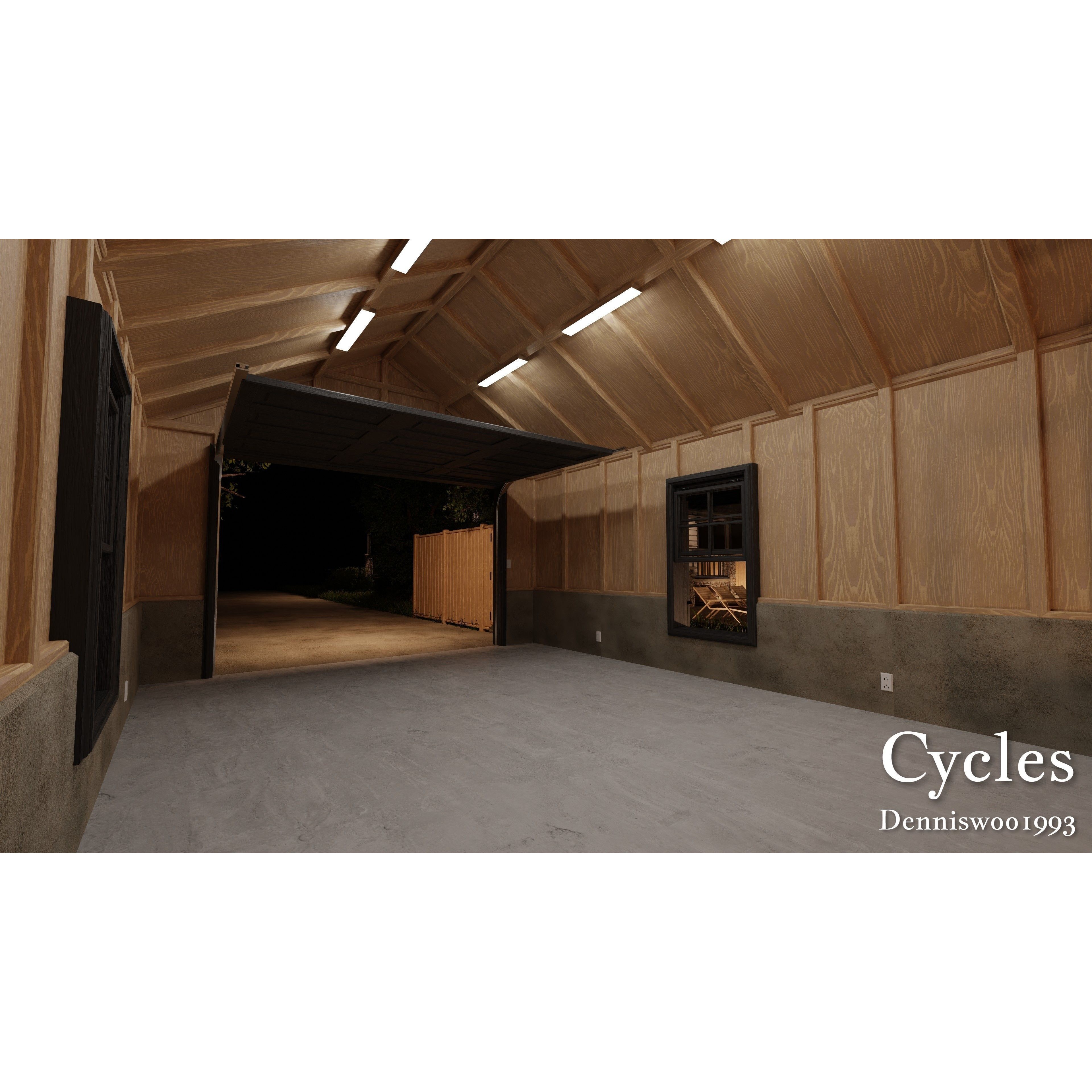 Modular Classic American House - Low-Poly Game-Ready 3D Model - View 36