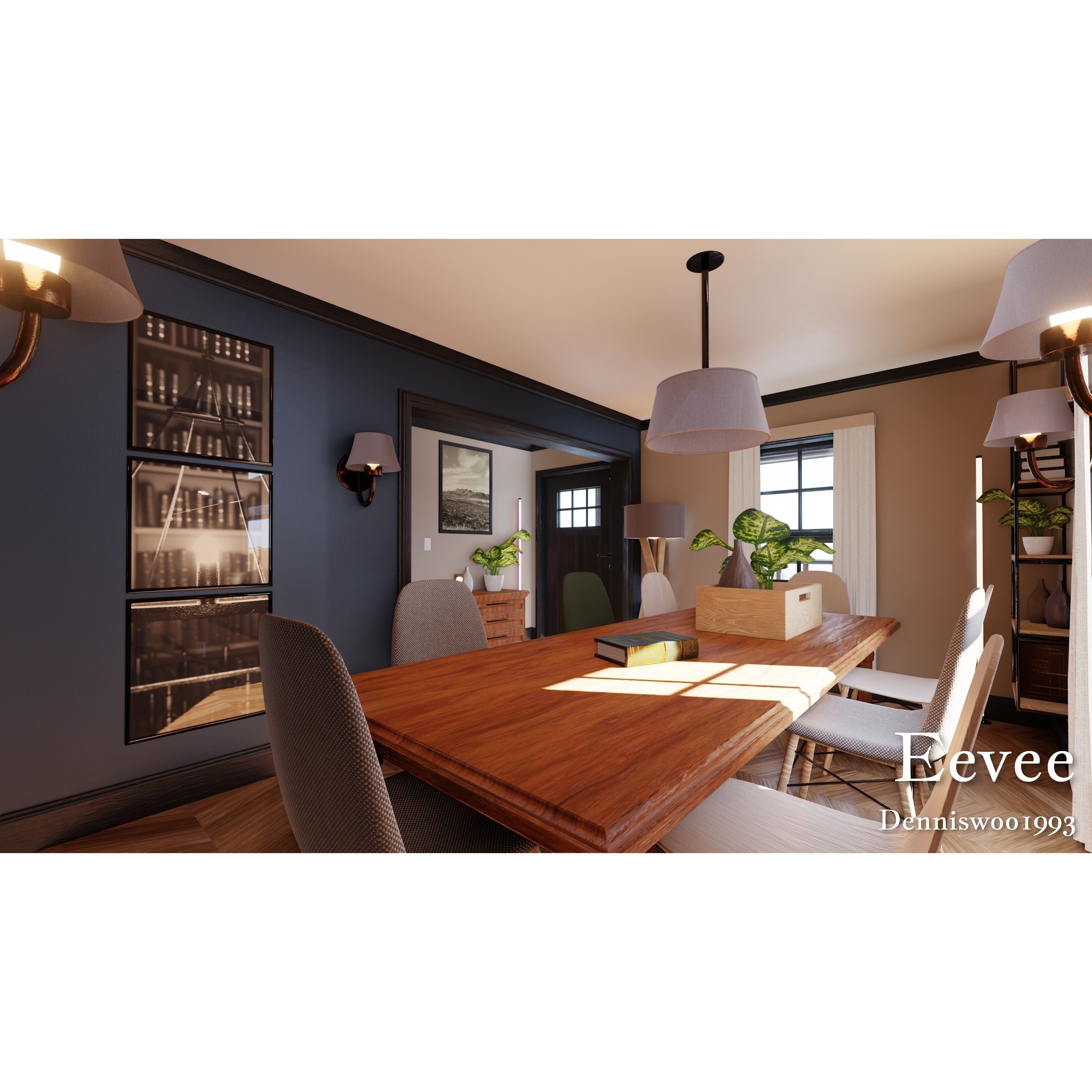 Modular Classic American House - Low-Poly Game-Ready 3D Model - View 41