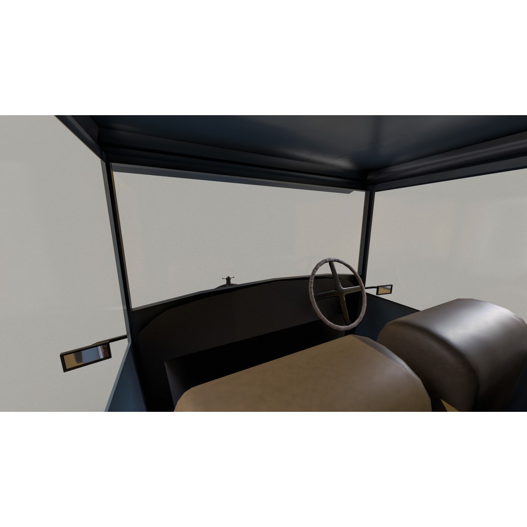 1920s Truck 3D Model – Low Poly Game Ready Asset, FBX - View 12