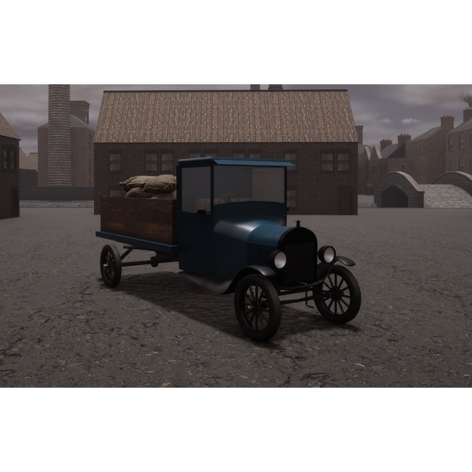 1920s Truck 3D Model – Low Poly Game Ready Asset, FBX - View 15