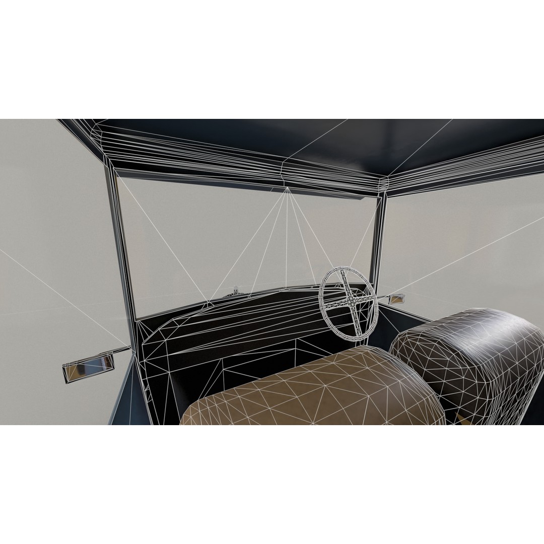 1920s Truck 3D Model – Low Poly Game Ready Asset, FBX - View 27