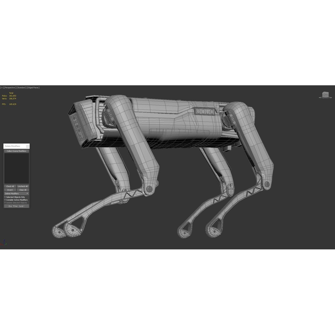 Boston Dynamics Spot Mini 3D Model – High Poly Robot Dog, FBX, PBR Textures - View 11