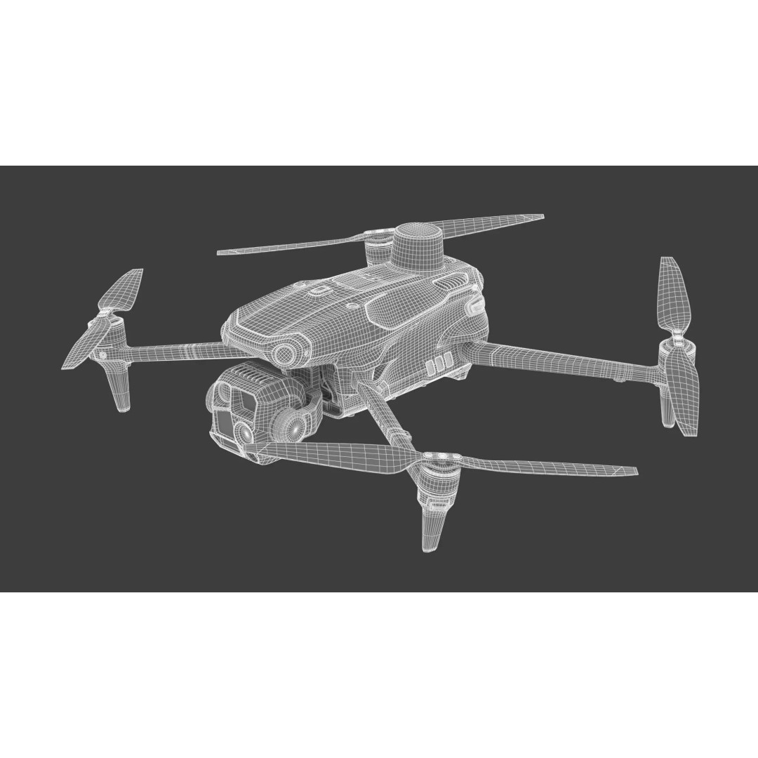 DJI Matrice 4 Drone 3D Model – High Poly PBR Asset, FBX & OBJ - View 19